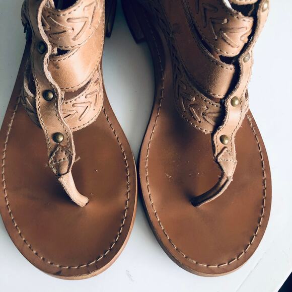 Revolve Latigo 'Rami' Women's 6.5 Sandal Birch Leather Boho Hippie - Picture 6 of 11